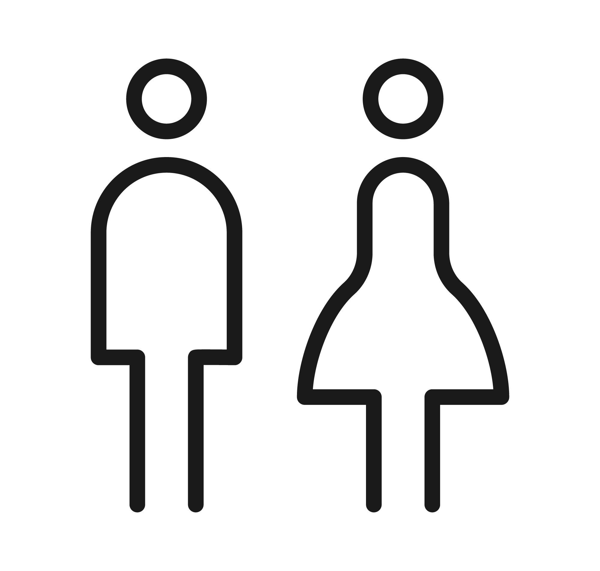 男女別お手洗い完備